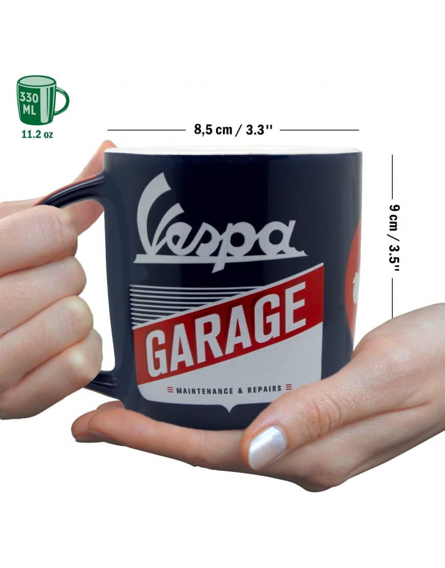 Nostalgic-Art Taza de café retro Vespa – Garage – Idea de regalo para los aficionados a las scooters Diseño vintage cerámica 330 ml - BBWRZVWH