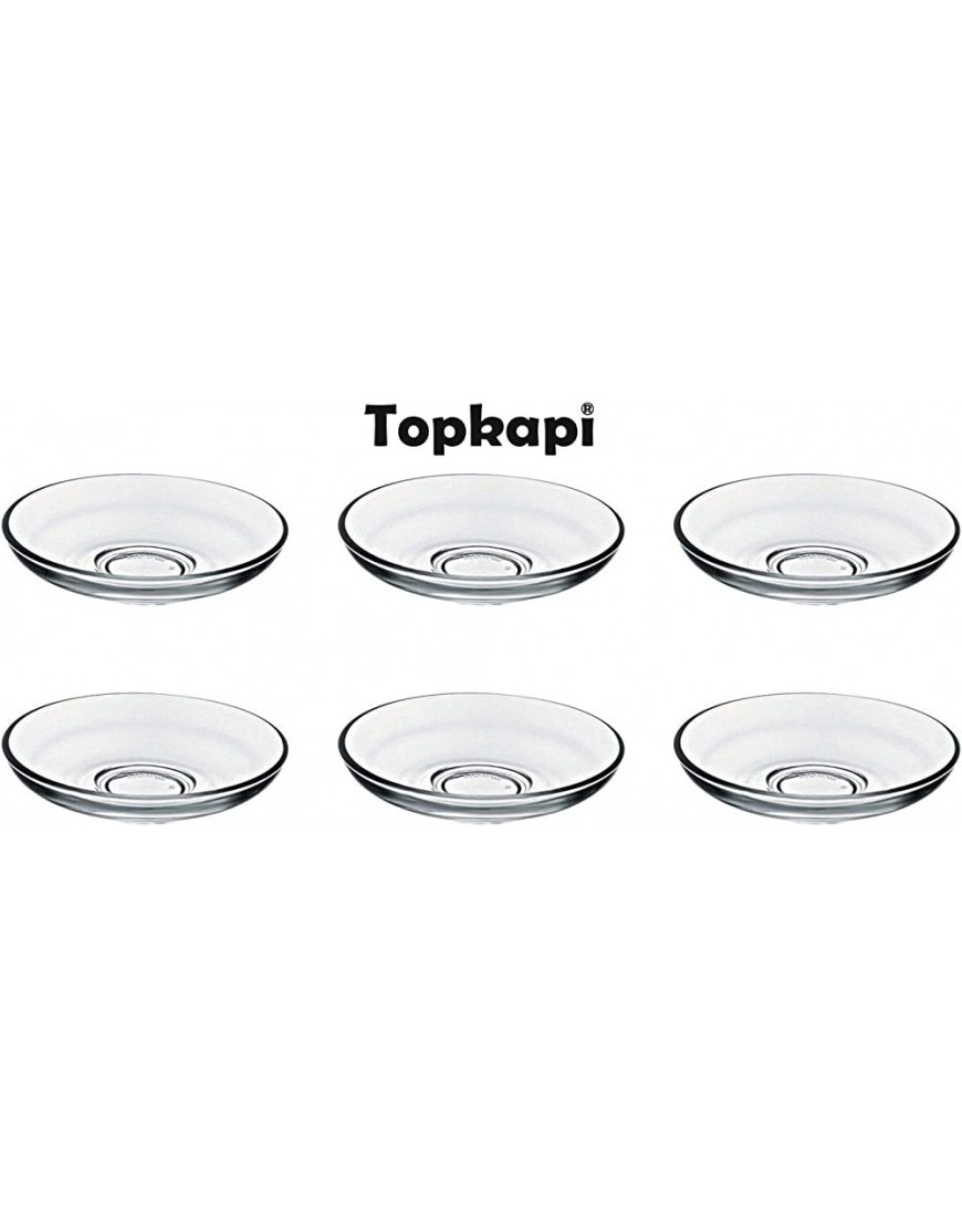 Topkapi Juego de té Turco de 18 Piezas Keyif ultan 6 Vasos de té 6 Posavasos 6 cucharillas de té Juego Completo. - BADLO218