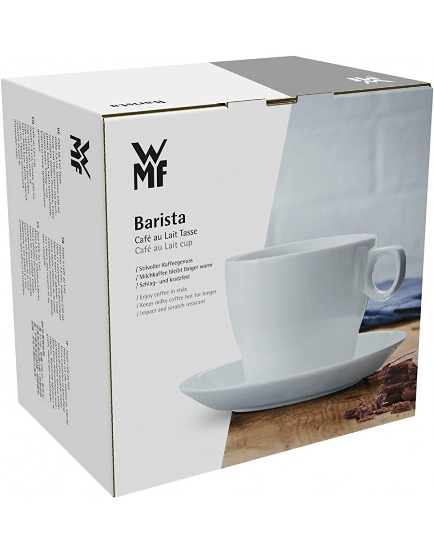 WMF Barista Taza café con Leche Porcelana Blanco 20 x 20 x 30 cm 225 ml - BINZLQJ4