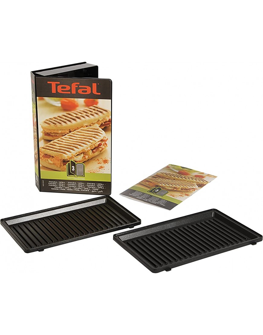 Tefal XA800312 caja de la placa del bocado colección de Panini Grill Cookbook con 4,4 x 15,5 x 24,2 cm - BPWMP4NH