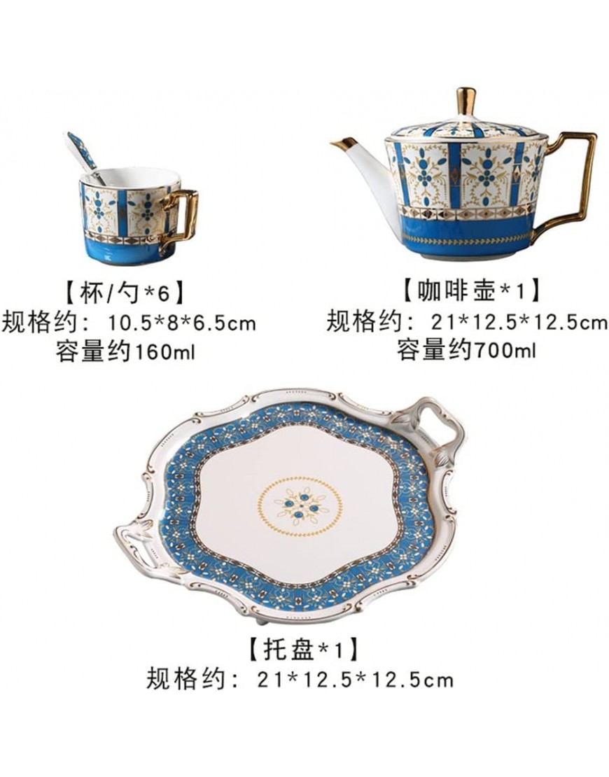Juego de café y té de Estilo Europeo Juego de Tazas de té de la Tarde de cerámica británica Caja de Regalo para Regalo de Boda - BXQVYHJ1