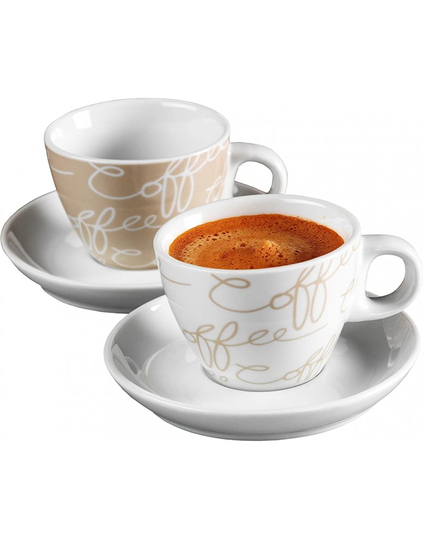 Ritzenhoff & Breker Cornello Juego de espresso 4 piezas 80 ml color crema - BWHBDKJW